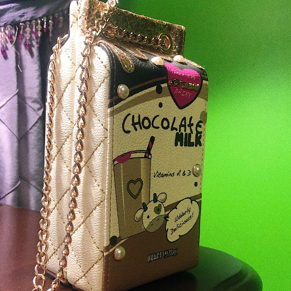 Betsey Johnson Chocolate Milk Purse